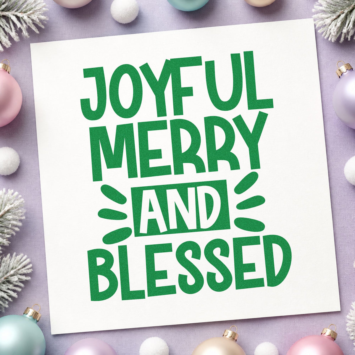 Joyful Merry And Blessed Stamp – Slim Pre-Inked in use 3