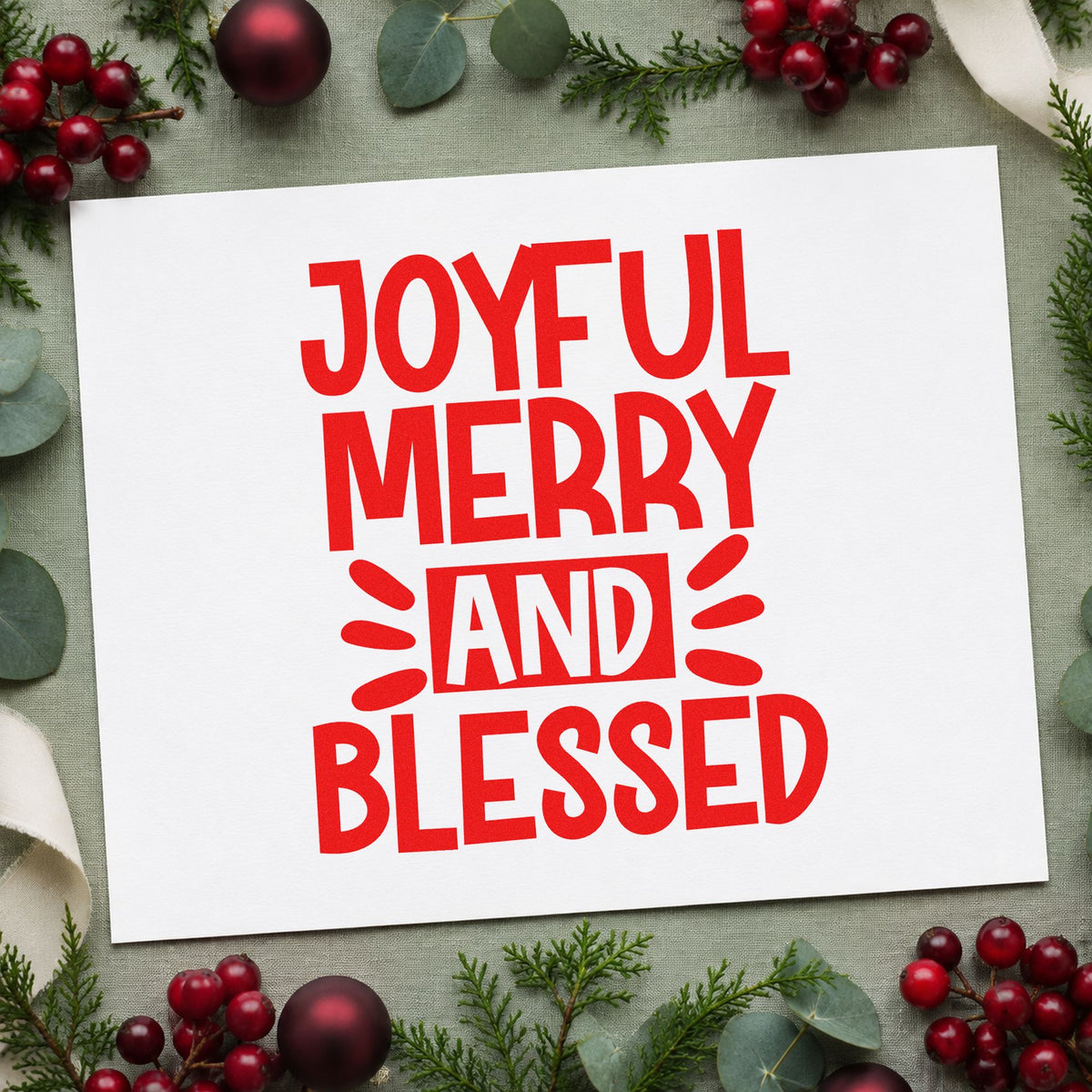 Joyful Merry And Blessed Stamp – Self-Inking in use 5