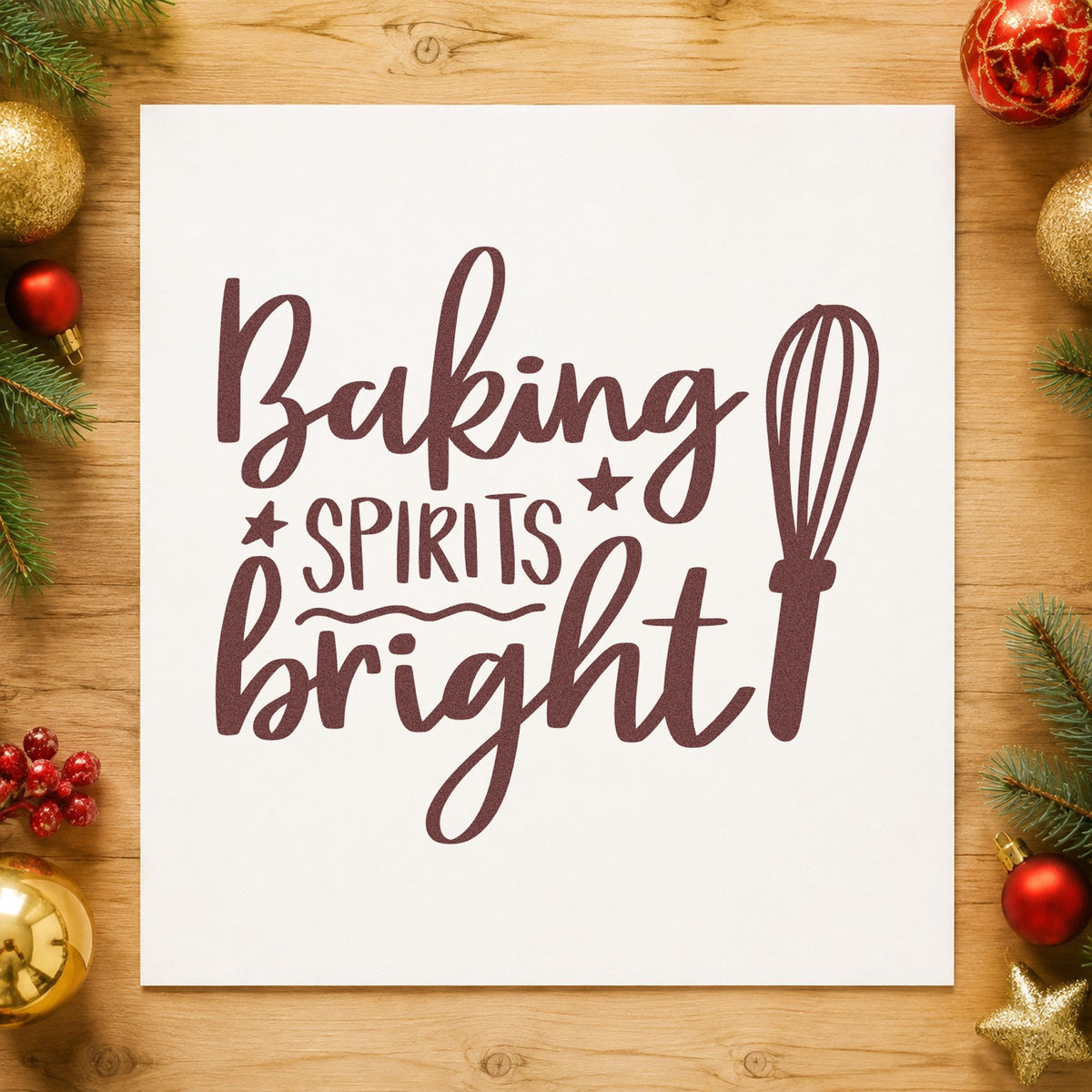 Baking Spirits Bright Whisk With Stars Stamp – Slim Pre-Inked in use 4