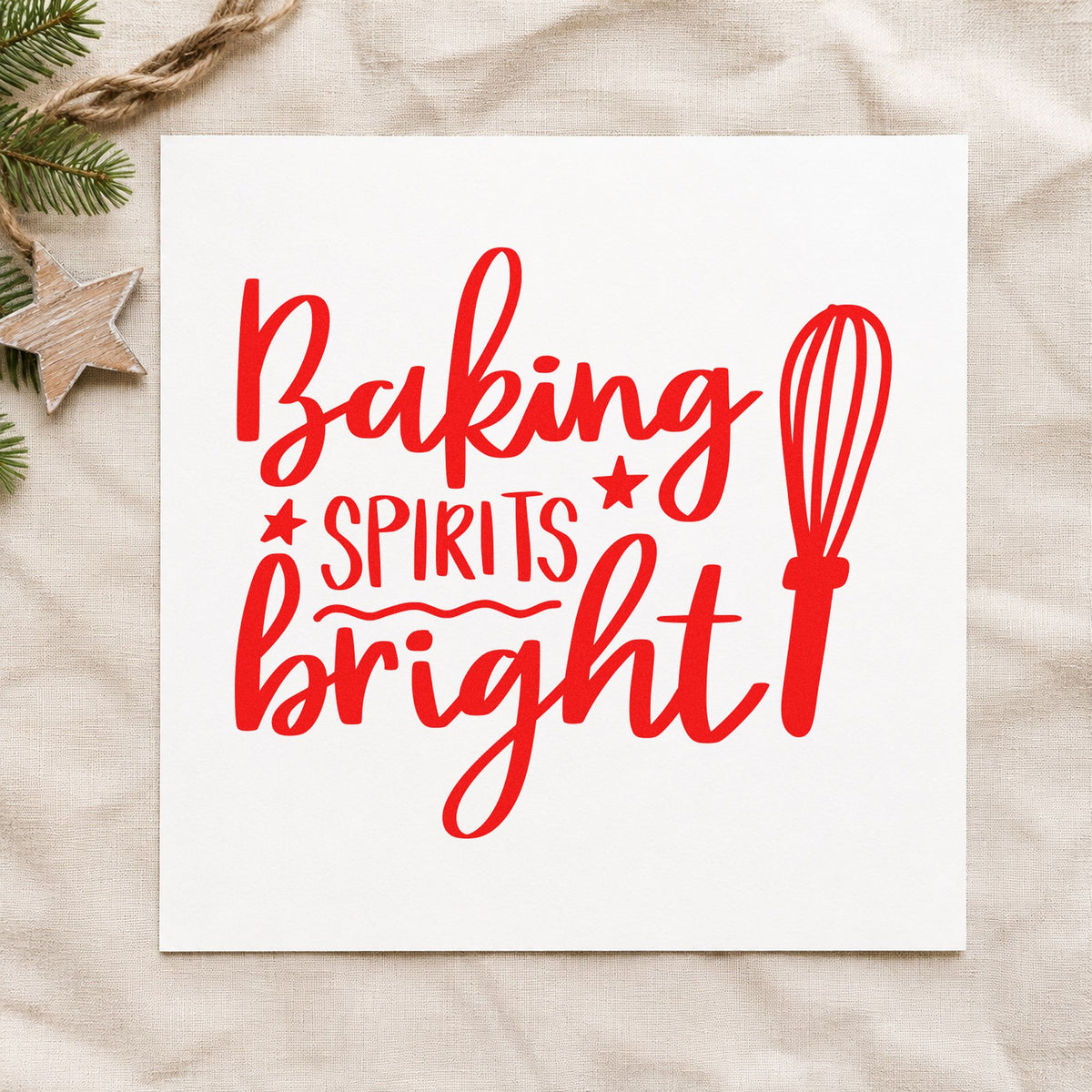 Baking Spirits Bright Whisk With Stars PSI Pre-Inked Stamp in use 7