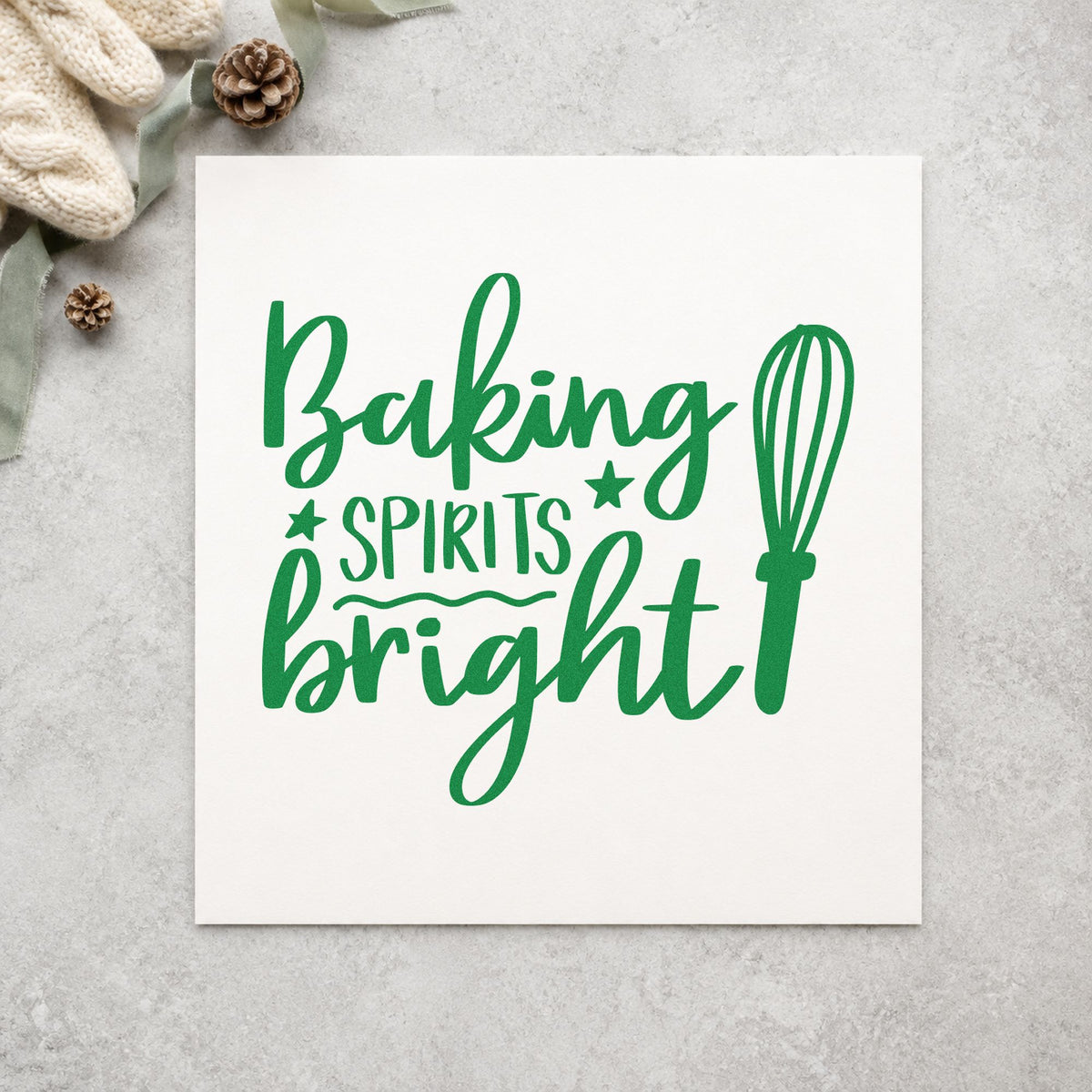 Baking Spirits Bright Whisk With Stars Stamp – Self-Inking in use 8