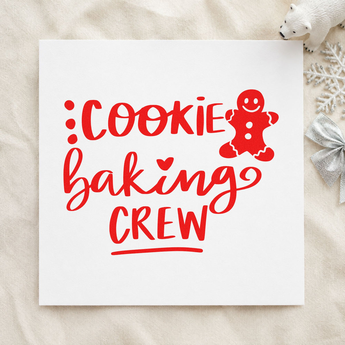 Cookie Baking Crew Gingerbread Lettering Duo Hand Stamp in use 5