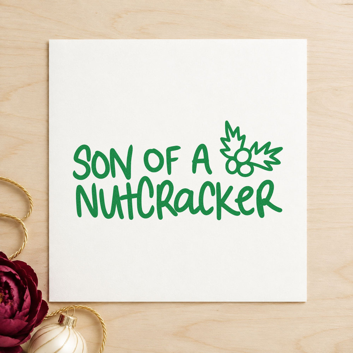 Duo Hand Son Of A Nutcracker Rubber Stamp in use 8