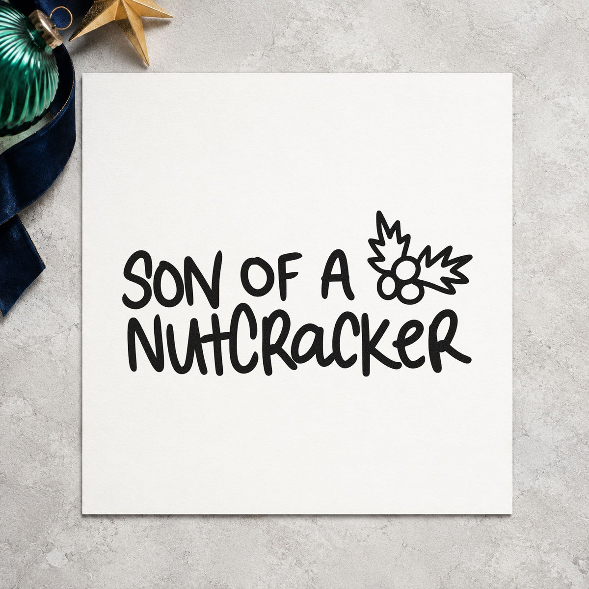 Duo Hand Son Of A Nutcracker Rubber Stamp in use 9
