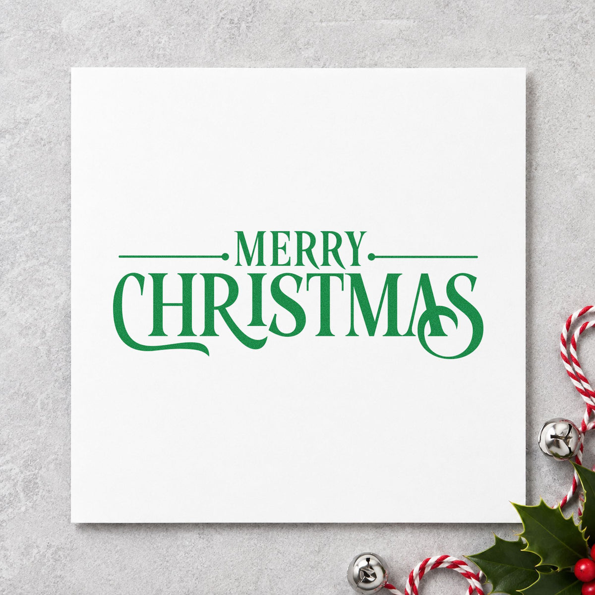 Merry Christmas Decorative Serif Stamp – Duo Hand in use 10