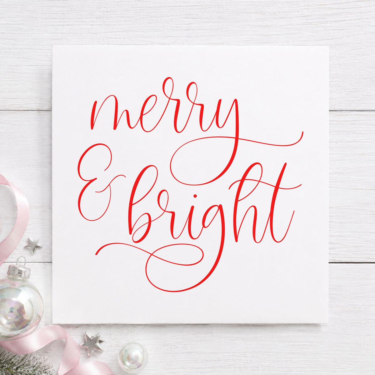 Self-Inking Merry And Bright Looped Script Stamp in use 5