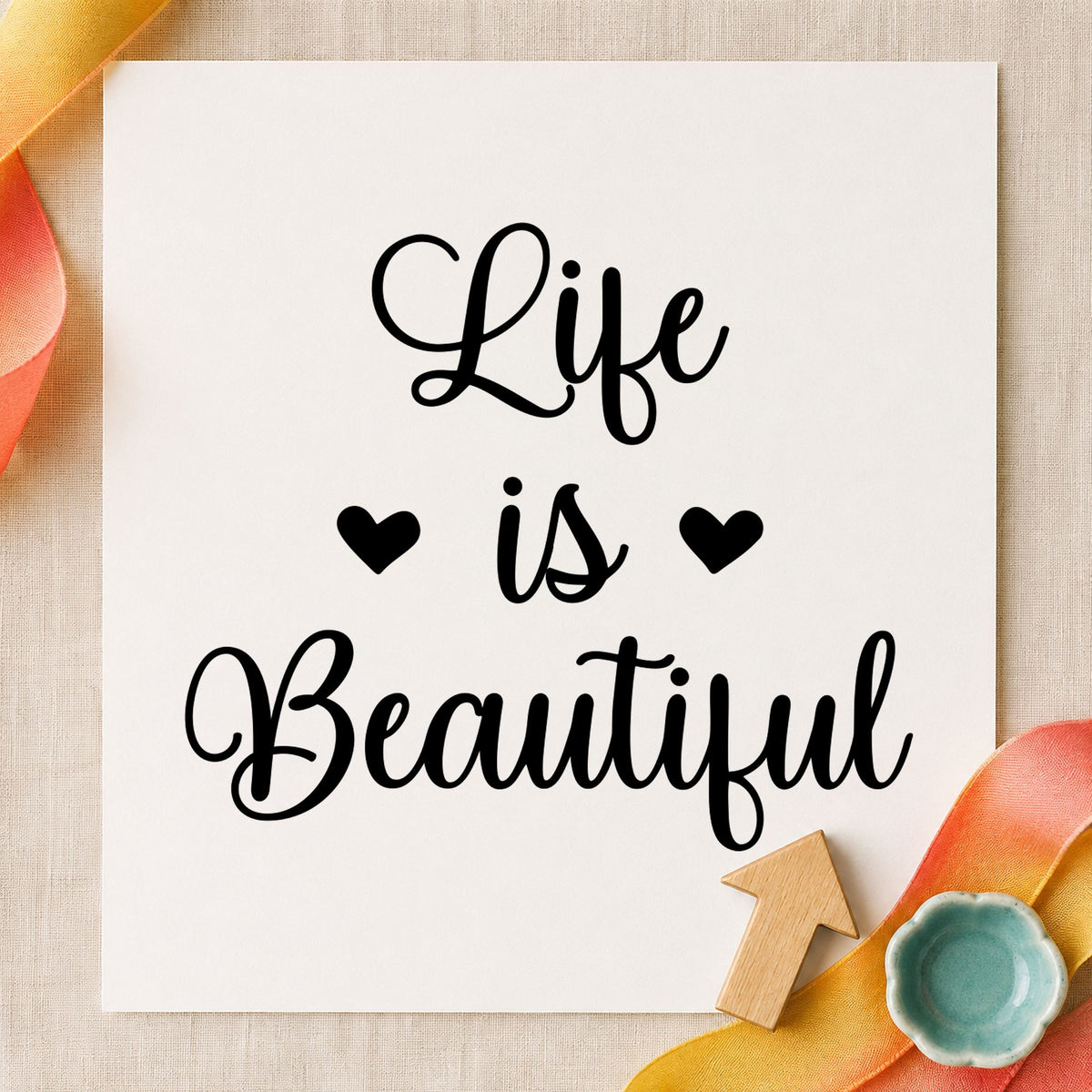Life Is Beautiful Stamp – Self-Inking in use 3