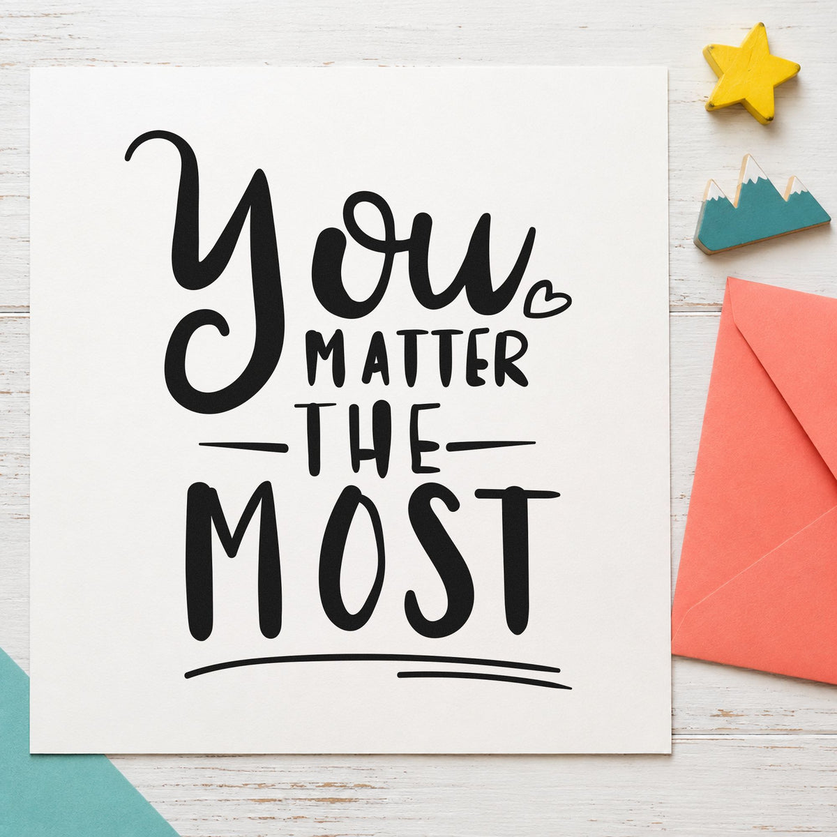 You Matter The Most Rubber Stamp – Duo Hand in use 10