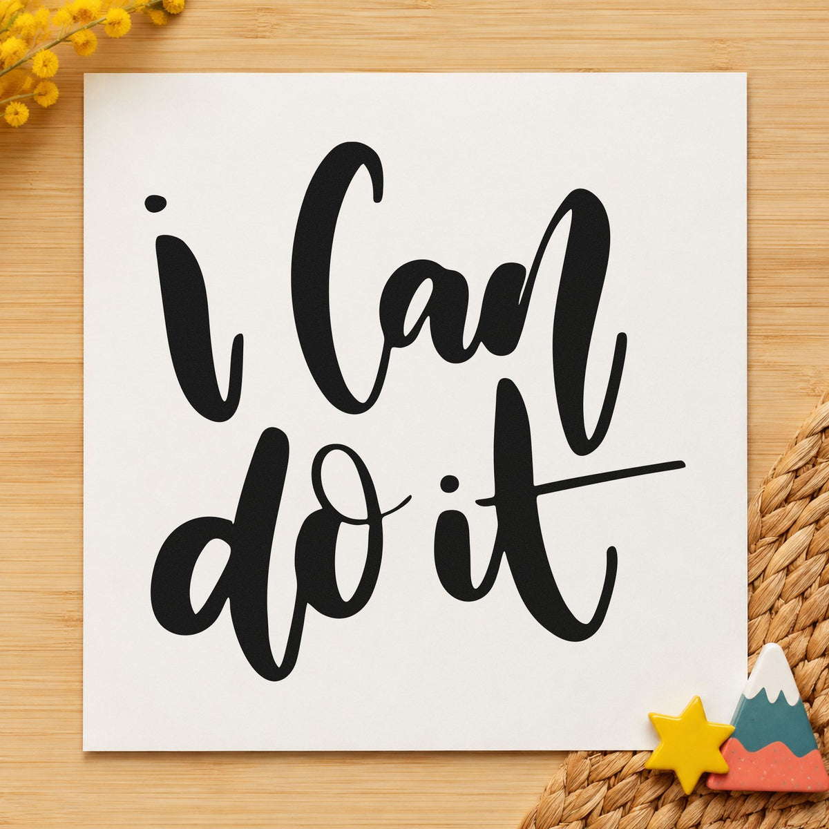 I Can Do It Brush Lettering Self-Inking Stamp in use 10