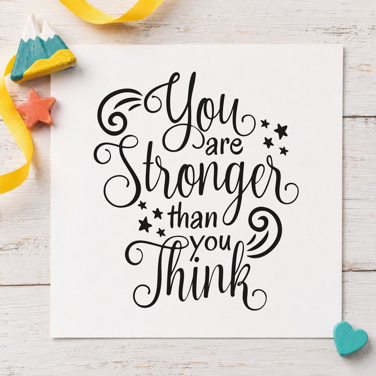 Stronger Than You Think Stamp – Slim Pre-Inked in use 10