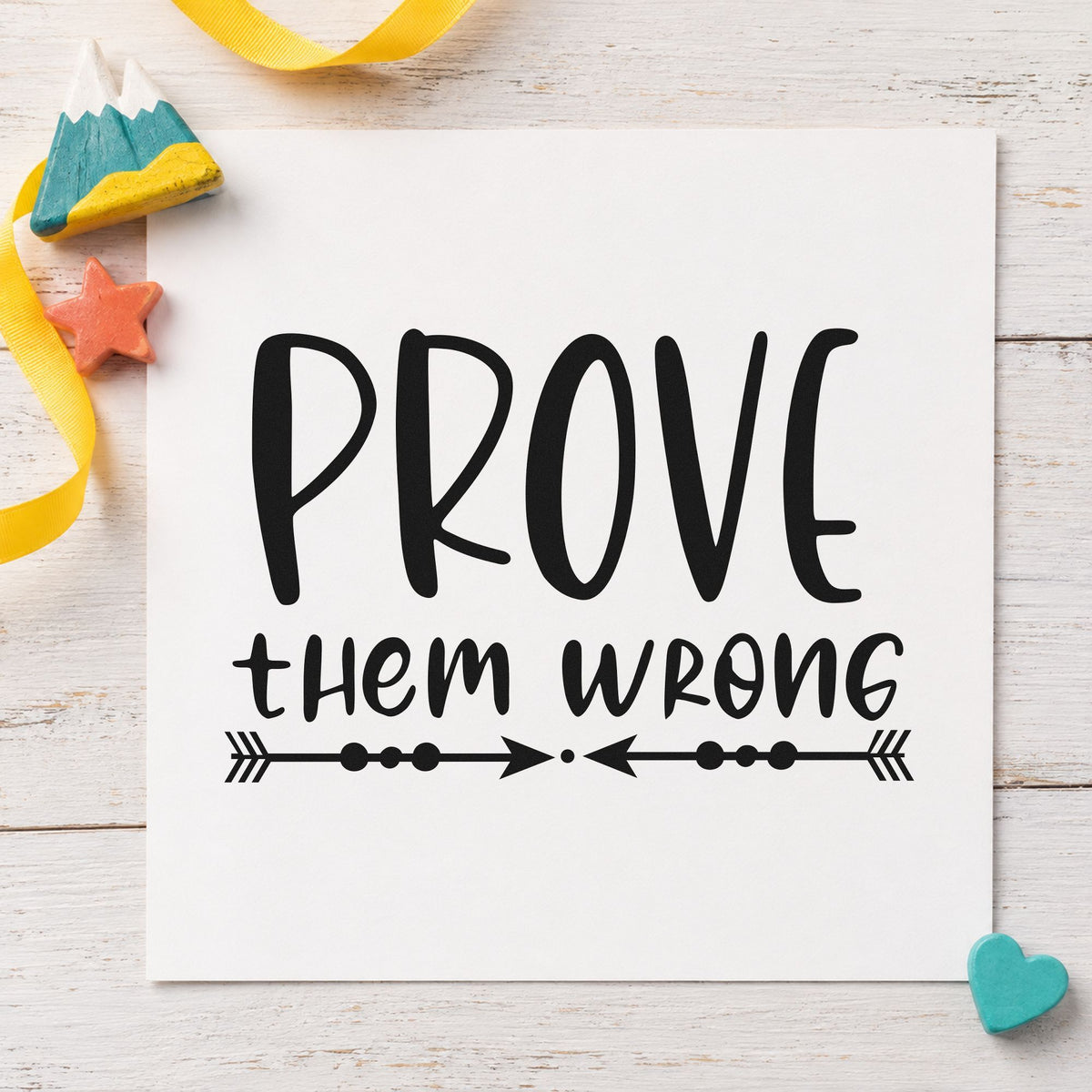 Prove Them Wrong Inward Arrows Compact Pre-Inked Stamp – Slim in use 3