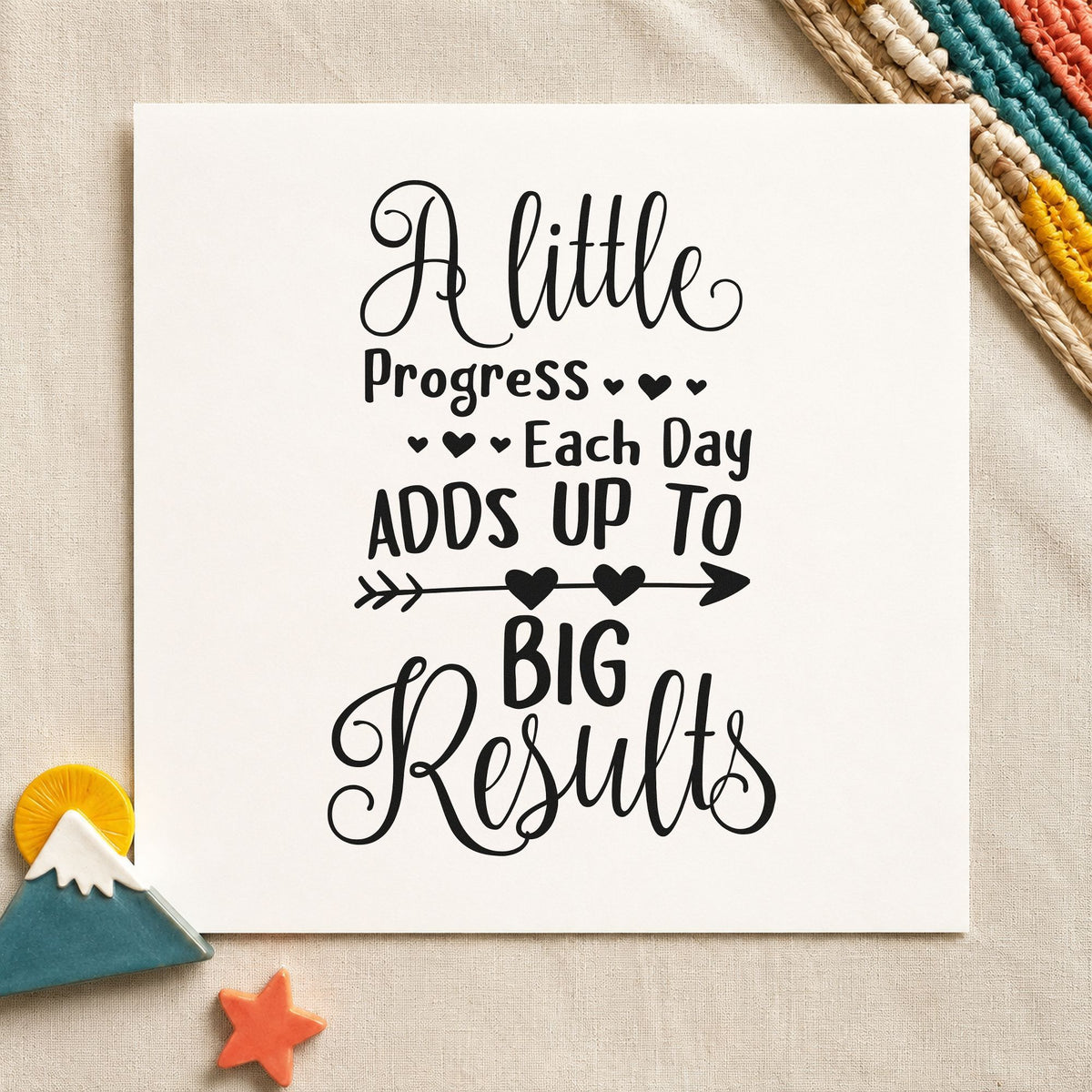 Little Progress Big Results Stamp – Self-Inking in use 4