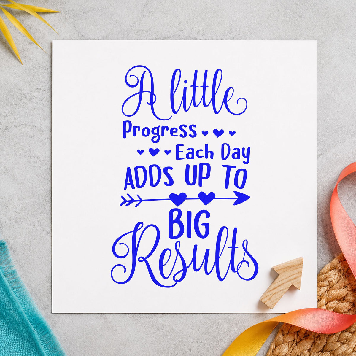 Little Progress Big Results Pre-Inked Stamp – Slim in use 5