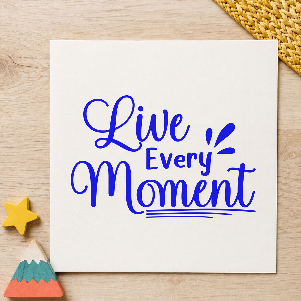 Live Every Moment Stamp – Slim Pre-Inked in use 6