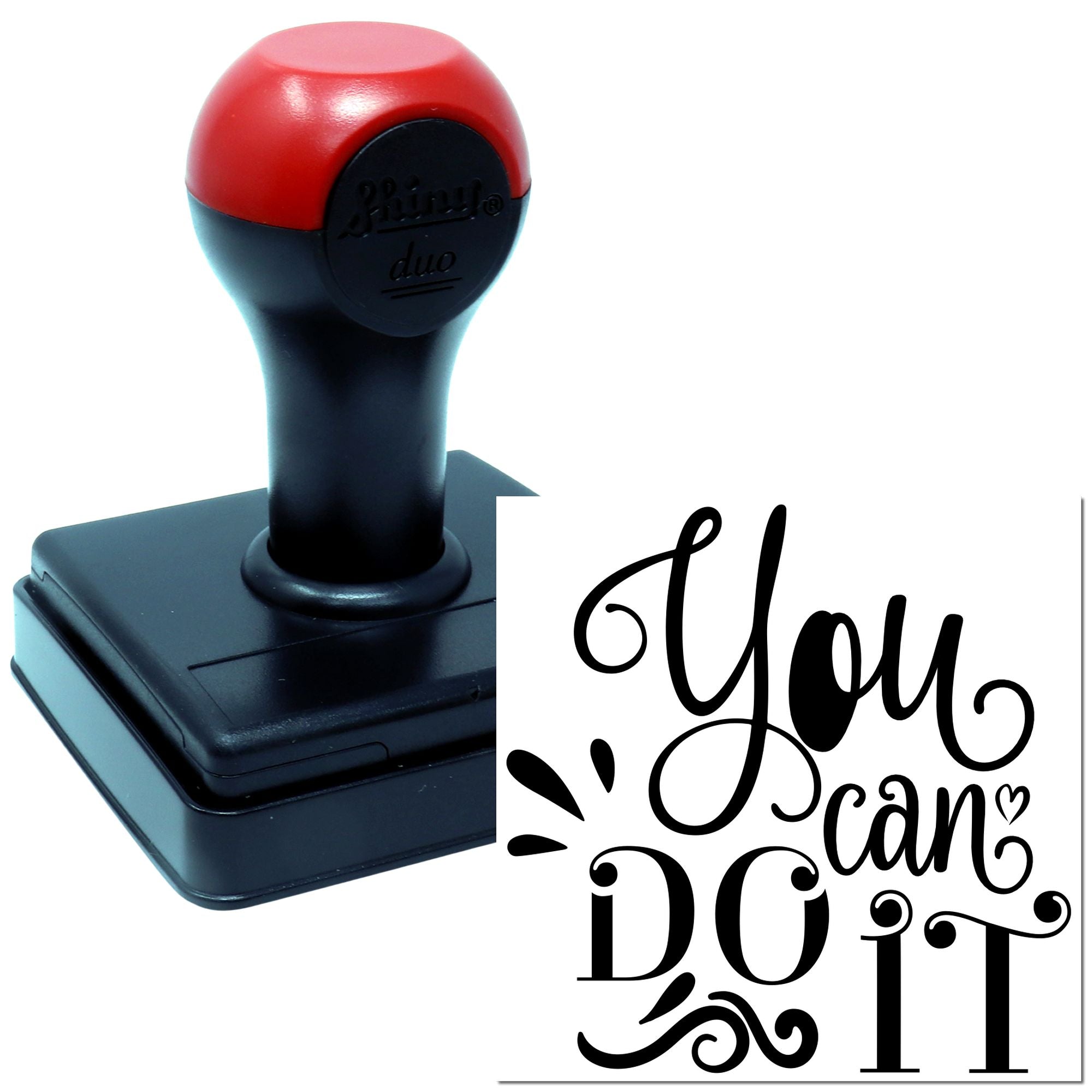 Custom motivational rubber stamp with You can do it design, ideal for teachers, planners, and office use.