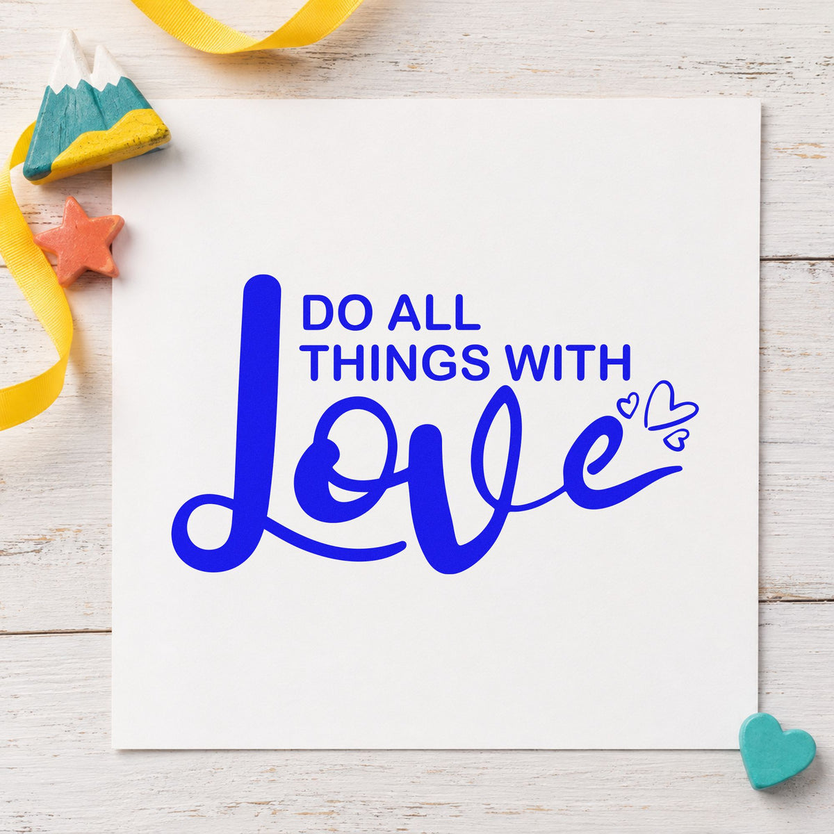 Do All Things With Love And Heart Accents Stamp – Self-Inking in use 5