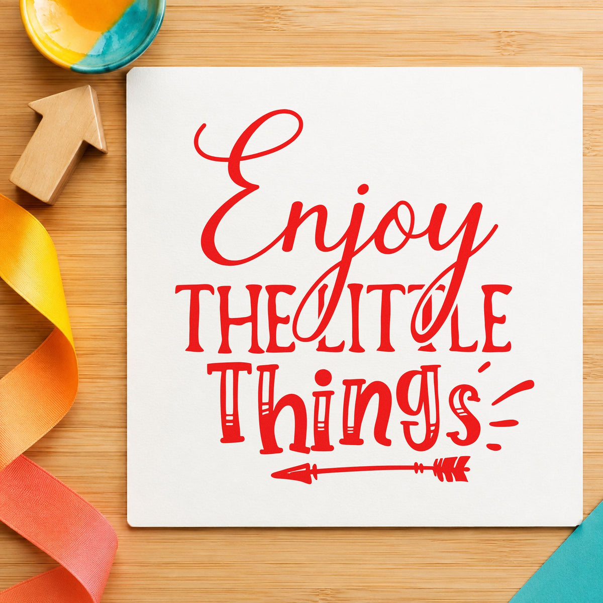 Enjoy The Little Things Arrow Slim Pre-Inked Stamp in use 8