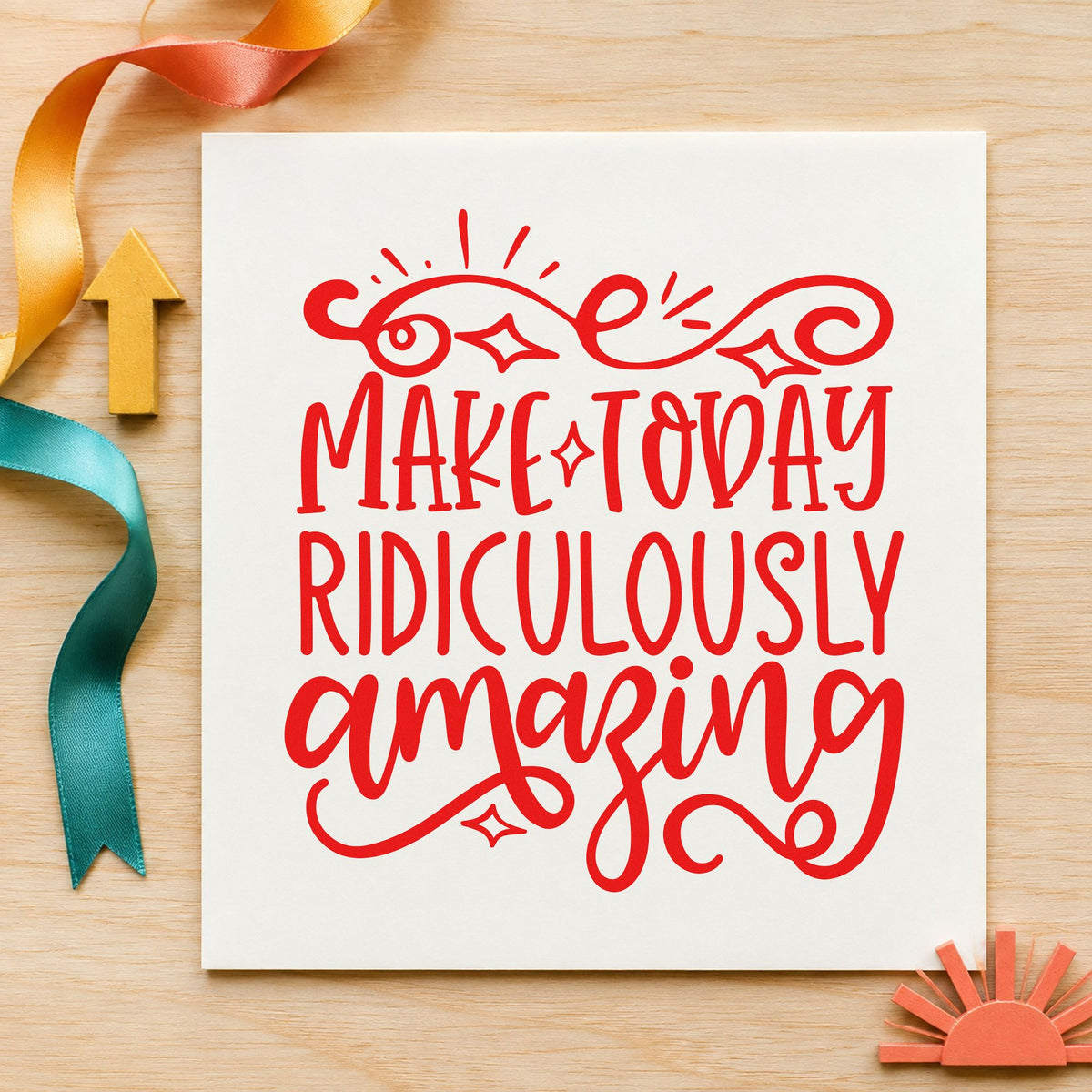 Make Today Ridiculously Amazing Self-Inking Stamp in use 8