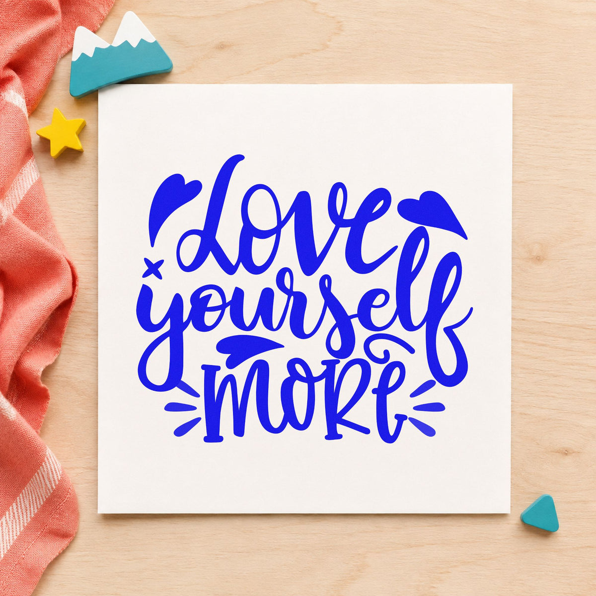 Pre-Inked Love Yourself More Stamp – PSI in use 5