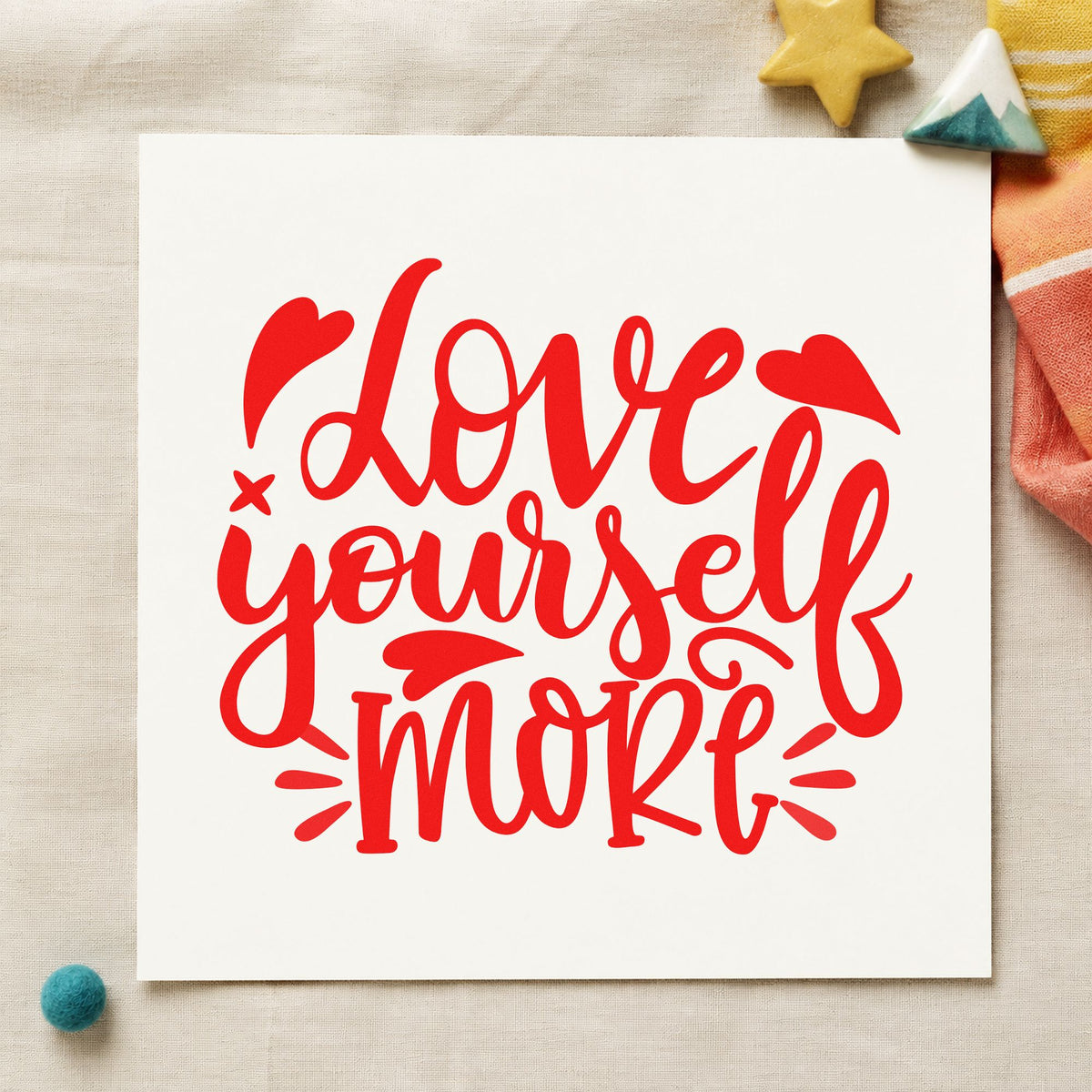 Pre-Inked Love Yourself More Stamp – PSI in use 7
