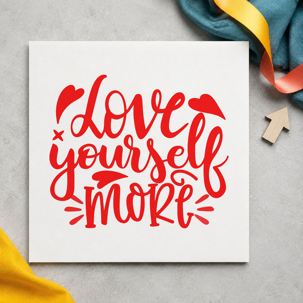 Love Yourself More Pre-Inked Stamp – Slim in use 8
