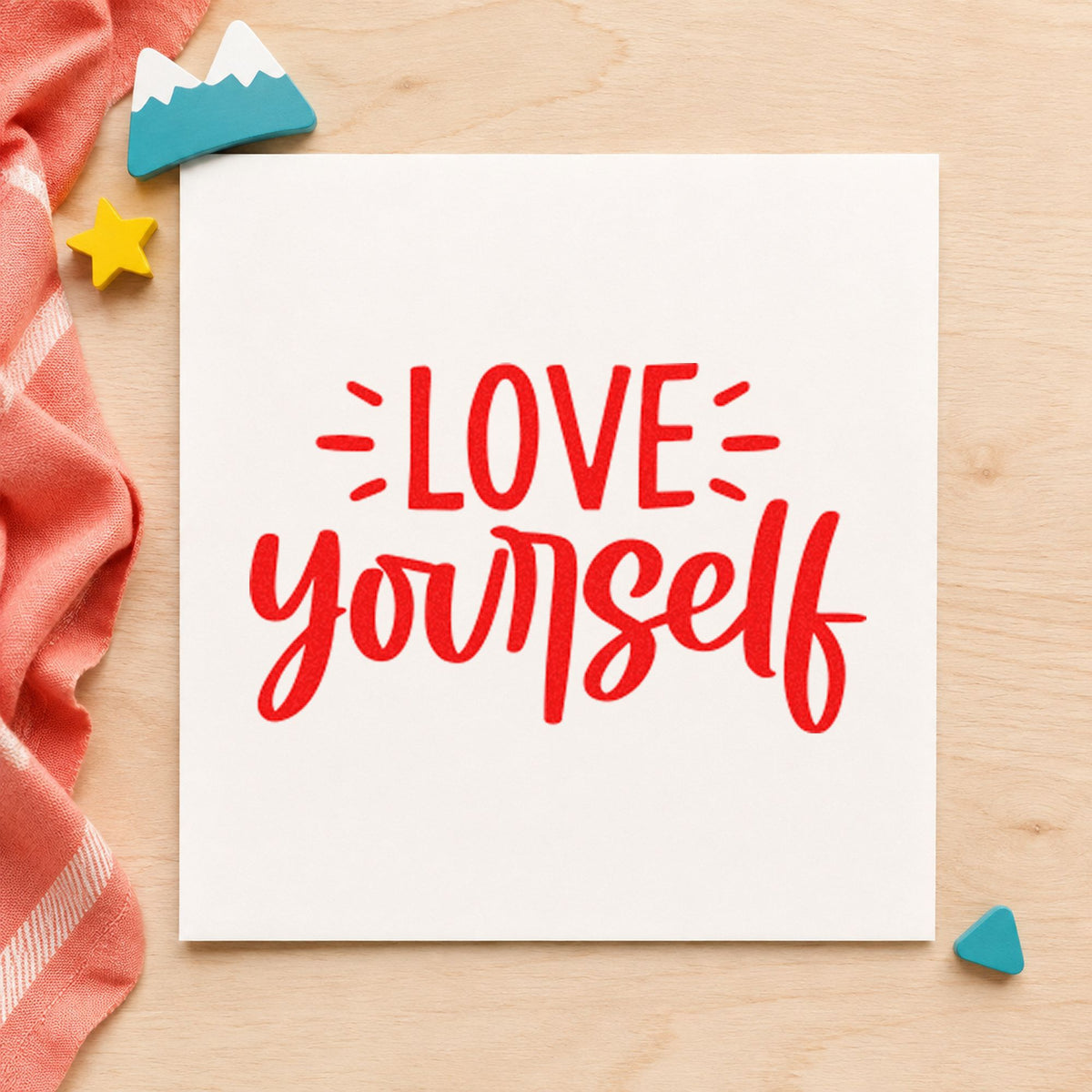 Love Yourself Bold Script Compact Pre-Inked Stamp – Slim in use 7