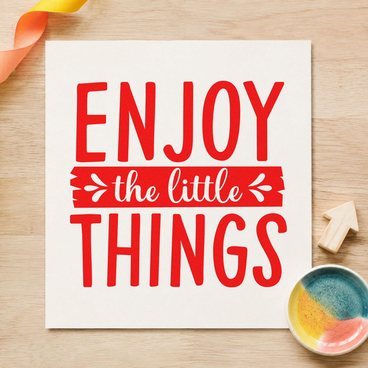 Enjoy The Little Things Leaf Accents Stamp – Self-Inking in use 7