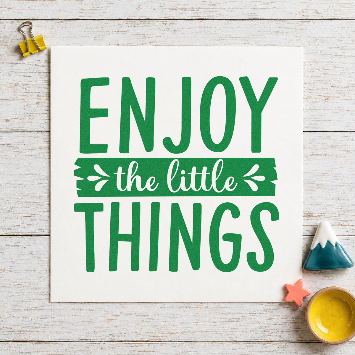 Enjoy The Little Things Leaf Accents Stamp – Self-Inking in use 8