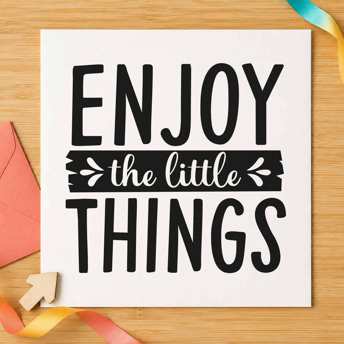 Enjoy The Little Things Leaf Accents Stamp – Self-Inking in use 9