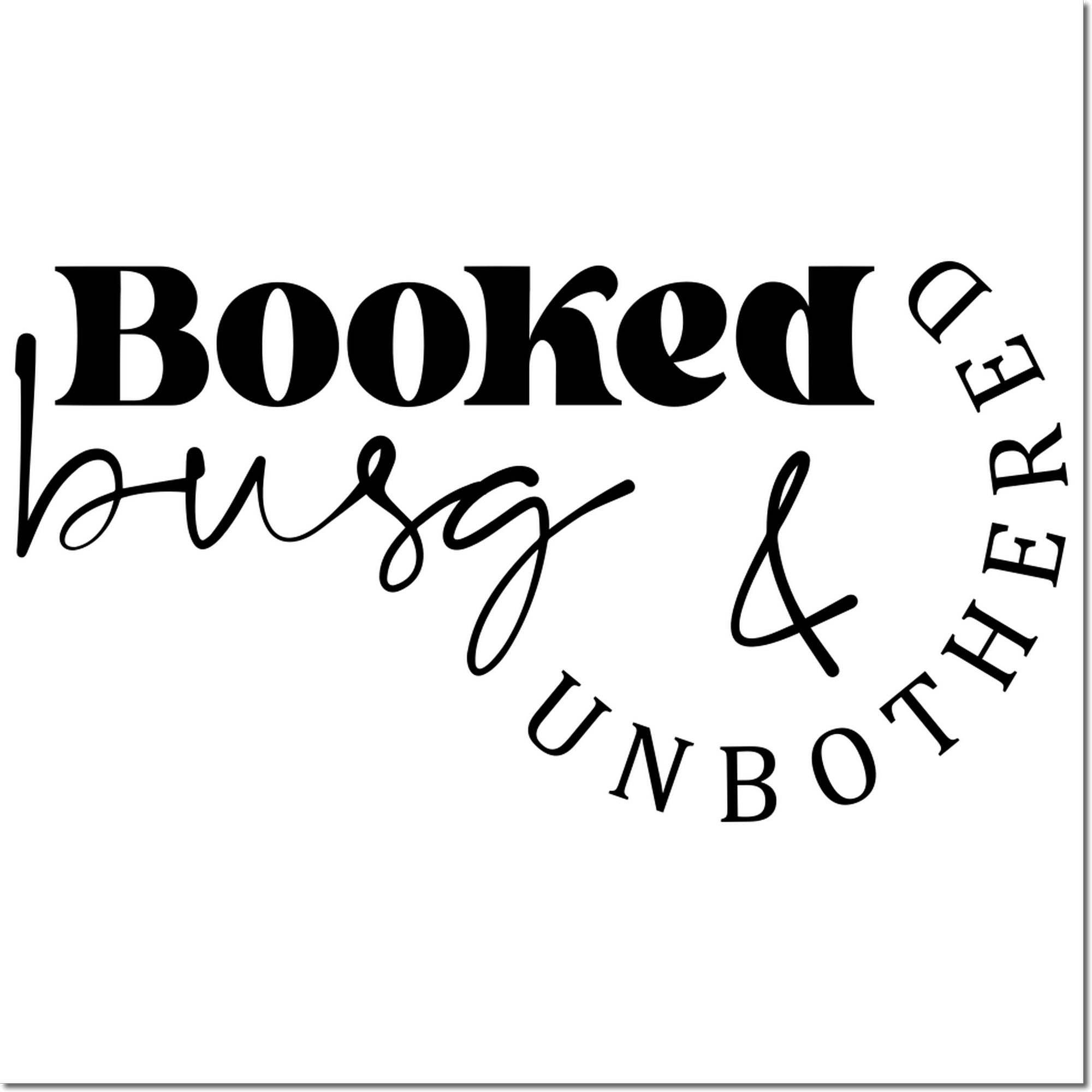 Booked, Busy & Under the Weather custom rubber stamp design for planners, journals, and craft projects
