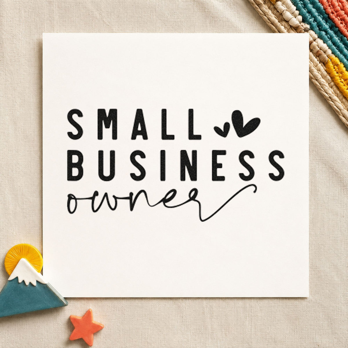 Small Business Owner Craft Stamp – Self-Inking in use 10