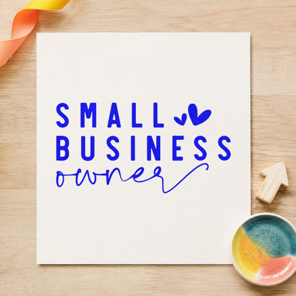 Small Business Owner Craft Stamp – Self-Inking in use 5