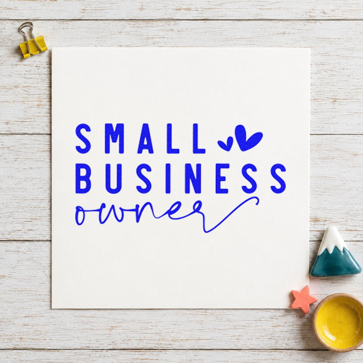 Small Business Owner Craft Stamp – Self-Inking in use 6