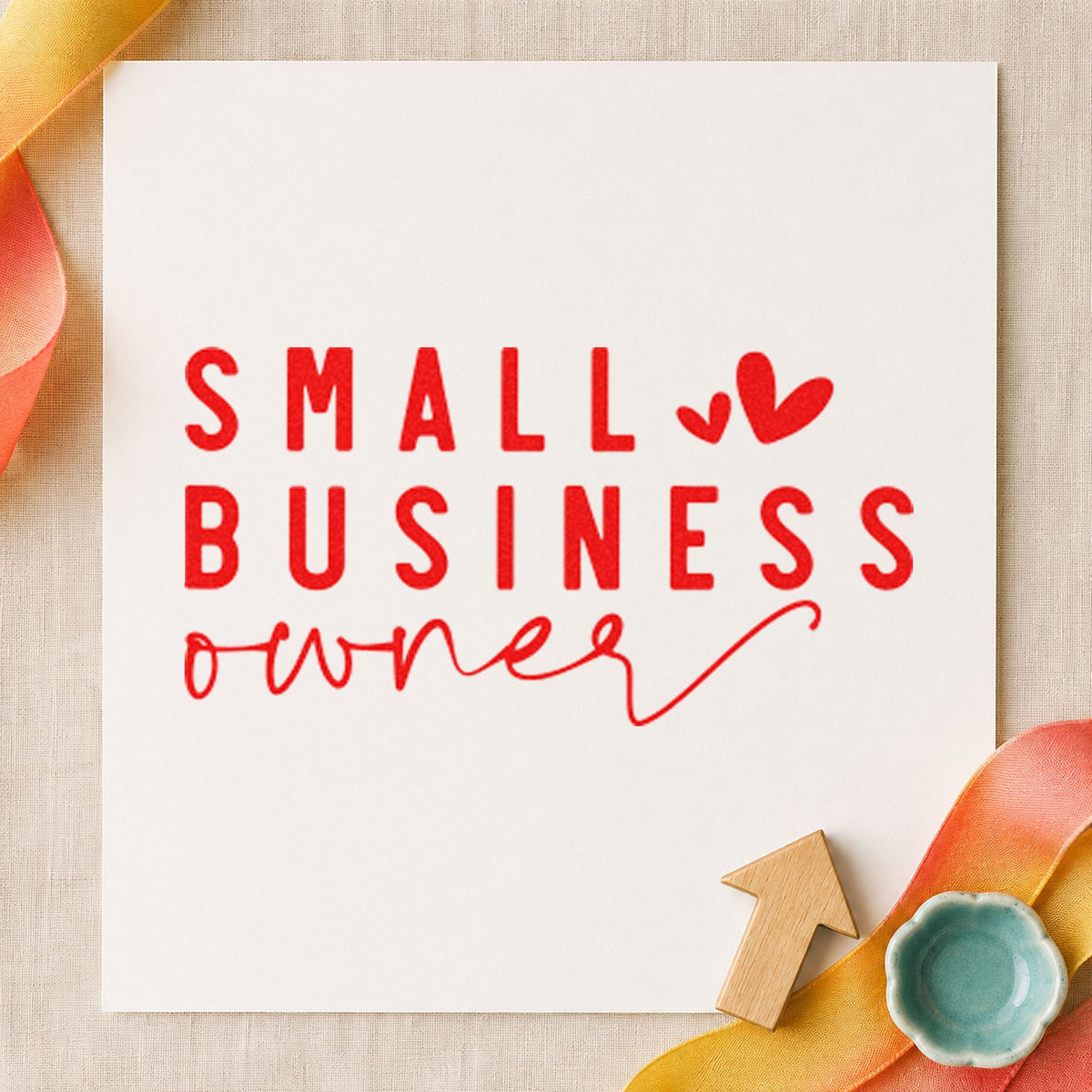 Small Business Owner Craft Stamp – Self-Inking in use 7