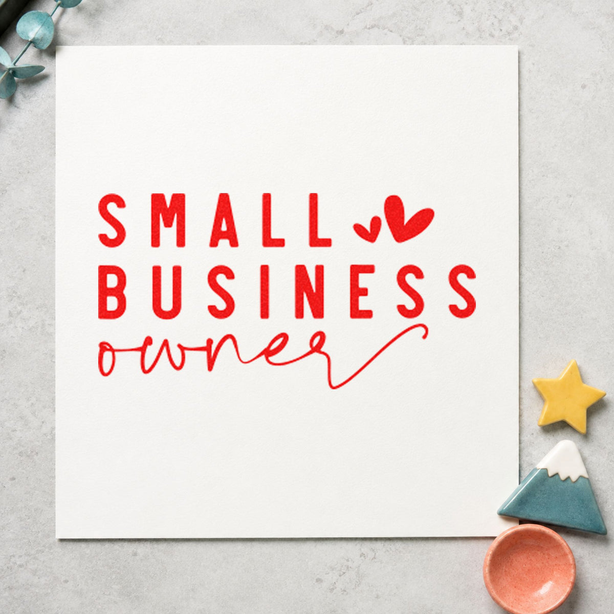 Small Business Owner Craft Stamp – Self-Inking in use 8
