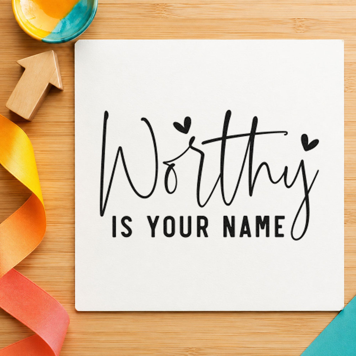 Worthy Is Your Name Stamp – PSI Pre-Inked in use 3