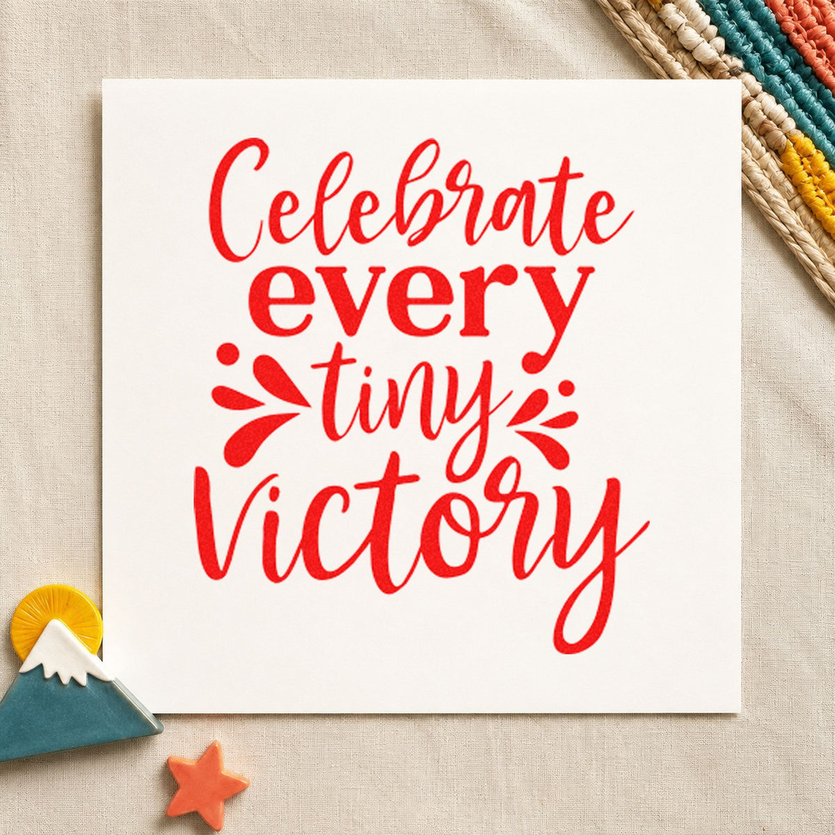 Celebrate Every Tiny Victory Lettering Stamp – Slim Pre-Inked in use 8