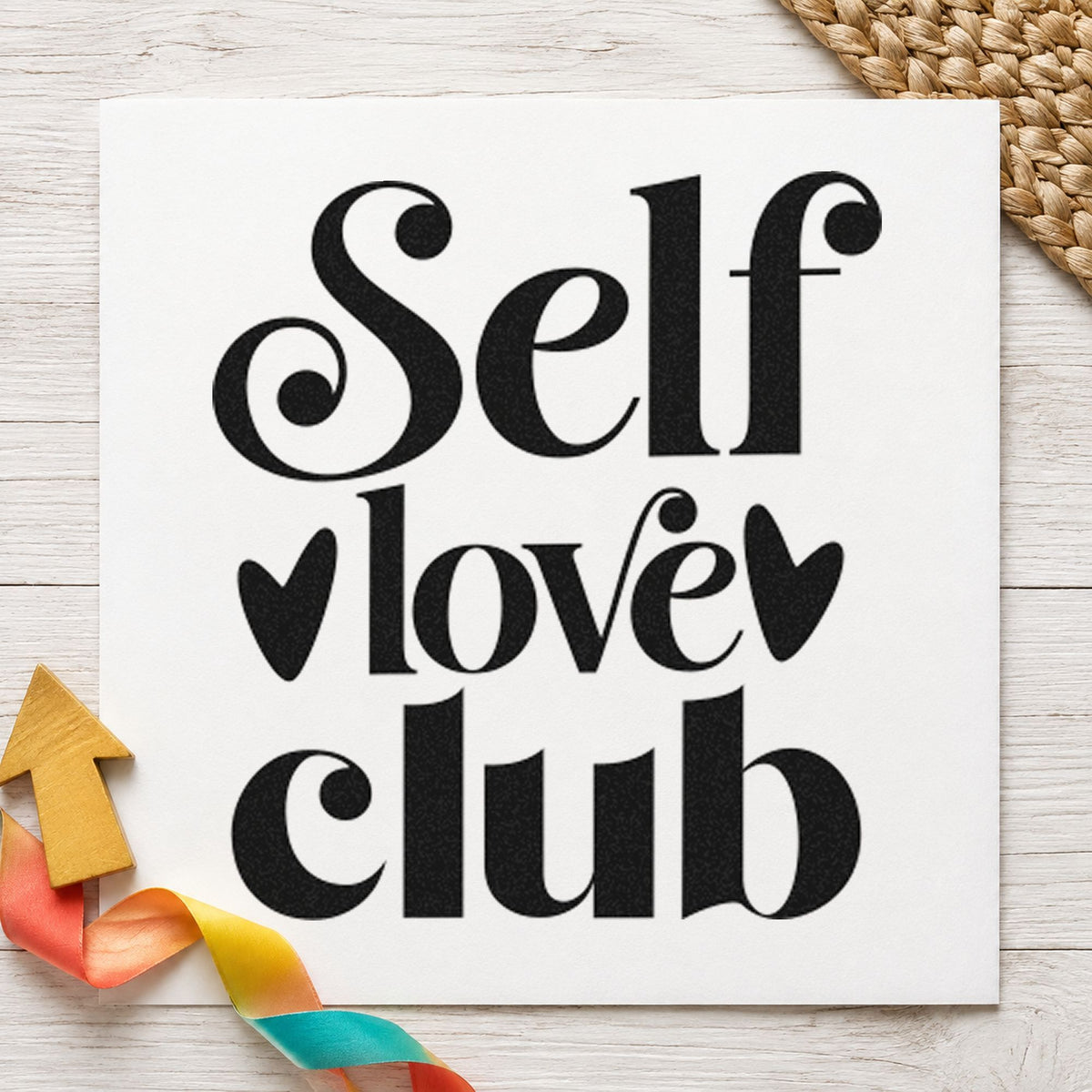 Self Love Club Hearts PSI Pre-Inked Stamp in use 3