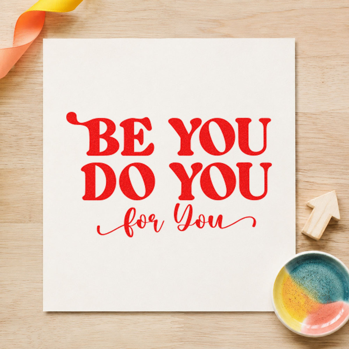 Be You Do You Script Lettering Self-Inking Stamp in use 8