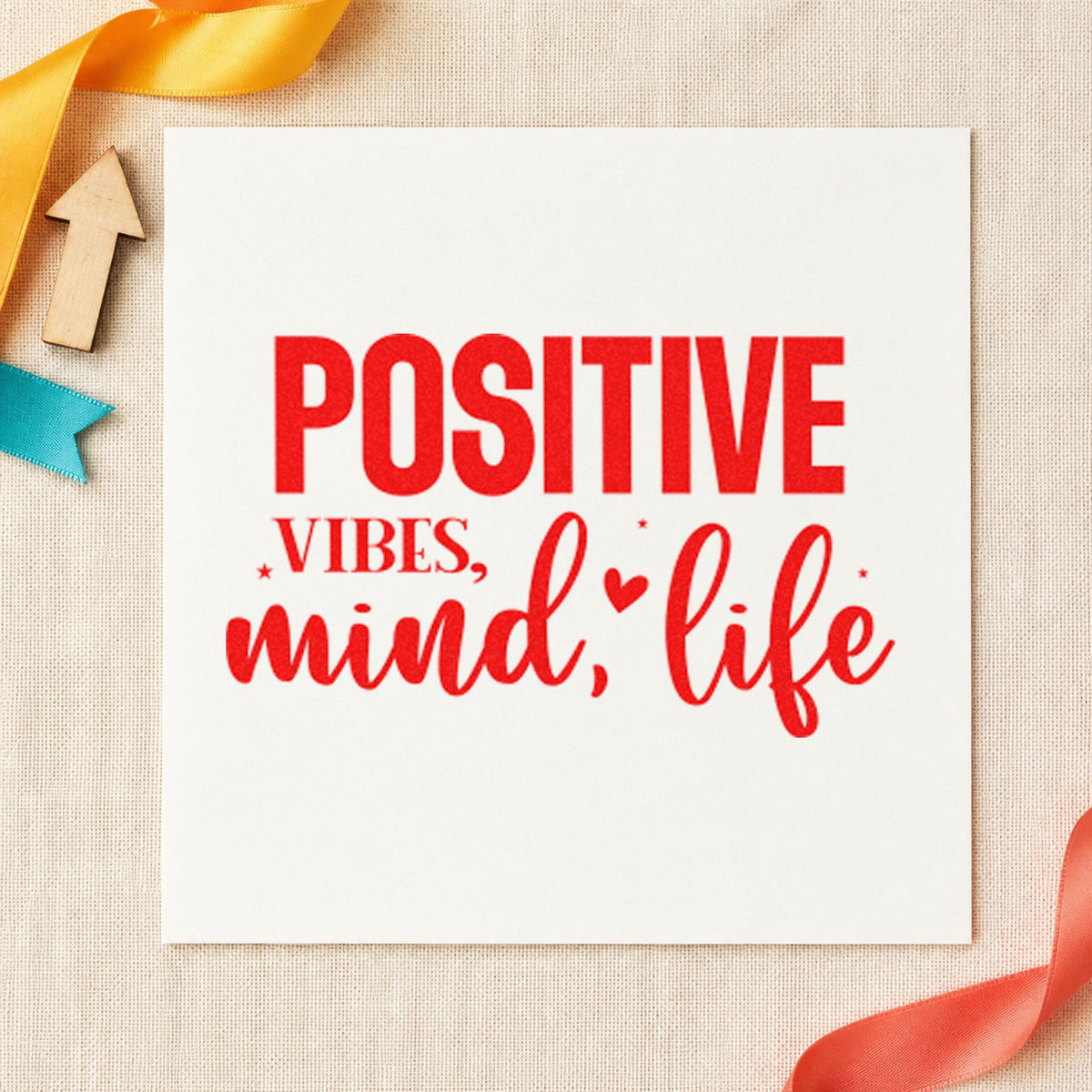 Positive Vibes Mind Life Pre-Inked Stamp – PSI in use 8