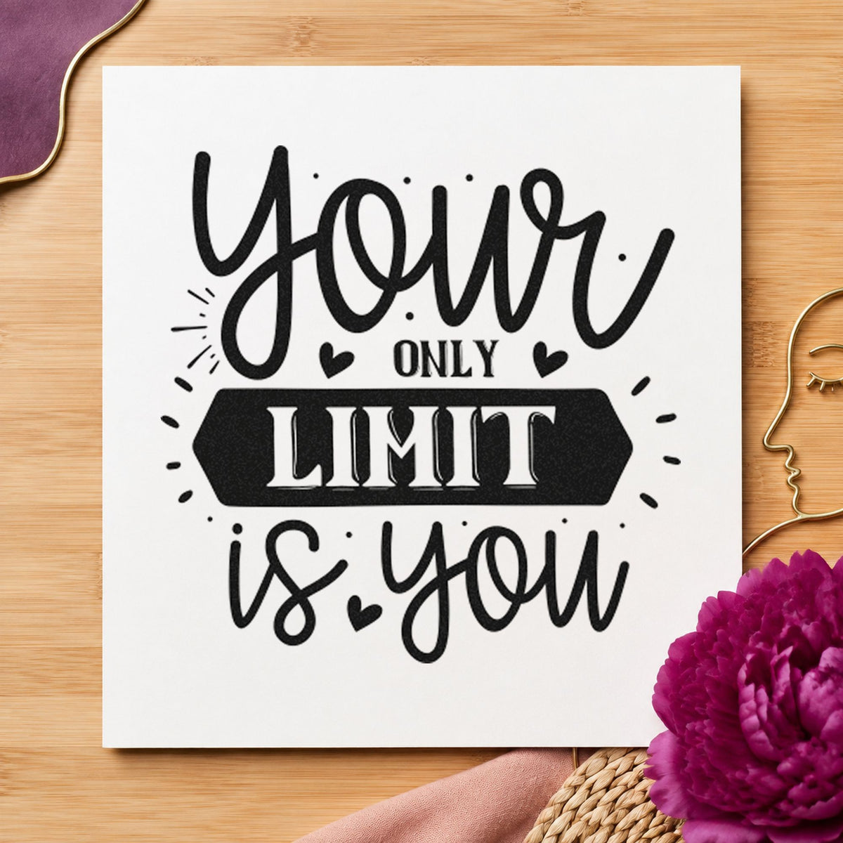 Your Only Limit Is You Stamp – PSI Pre-Inked in use 3