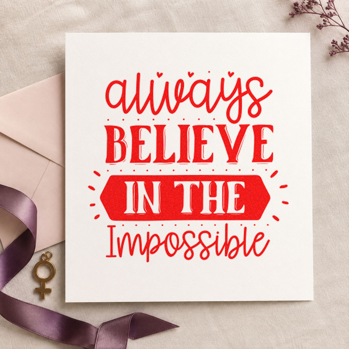 Always Believe In The Impossible Hand Stamp – Duo in use 8