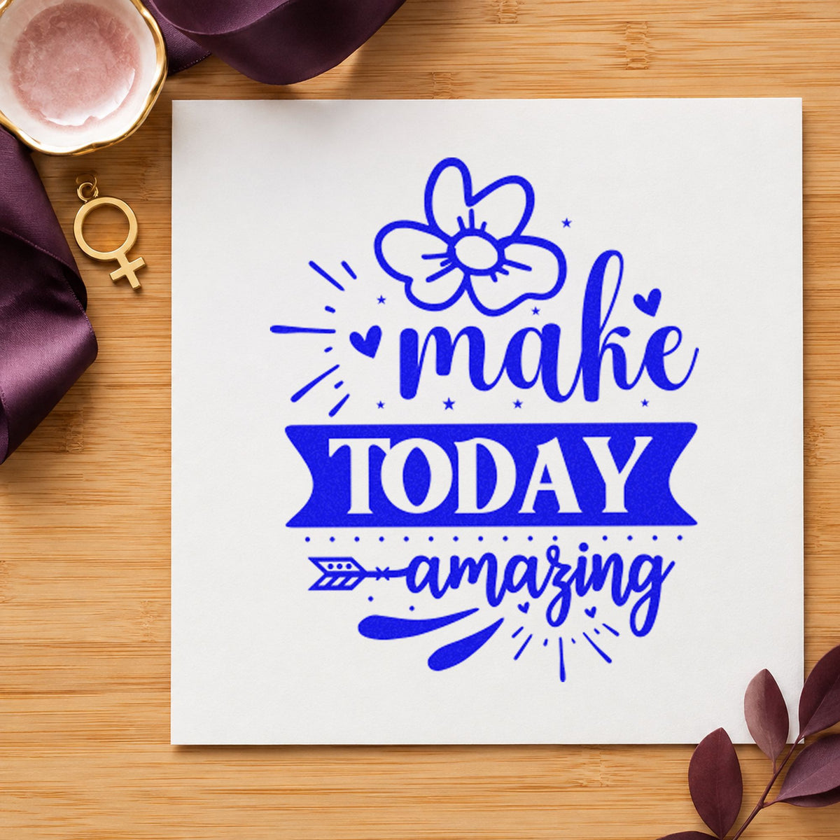 Make Today Amazing Flower Stamp – Duo Hand in use 5