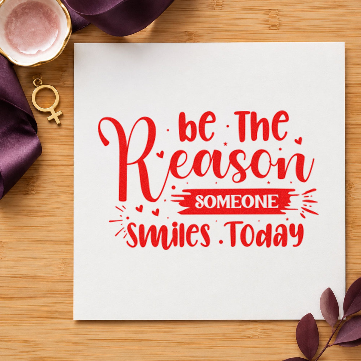 Reason Someone Smiles Today Brush Rubber Stamp – Duo Hand in use 7