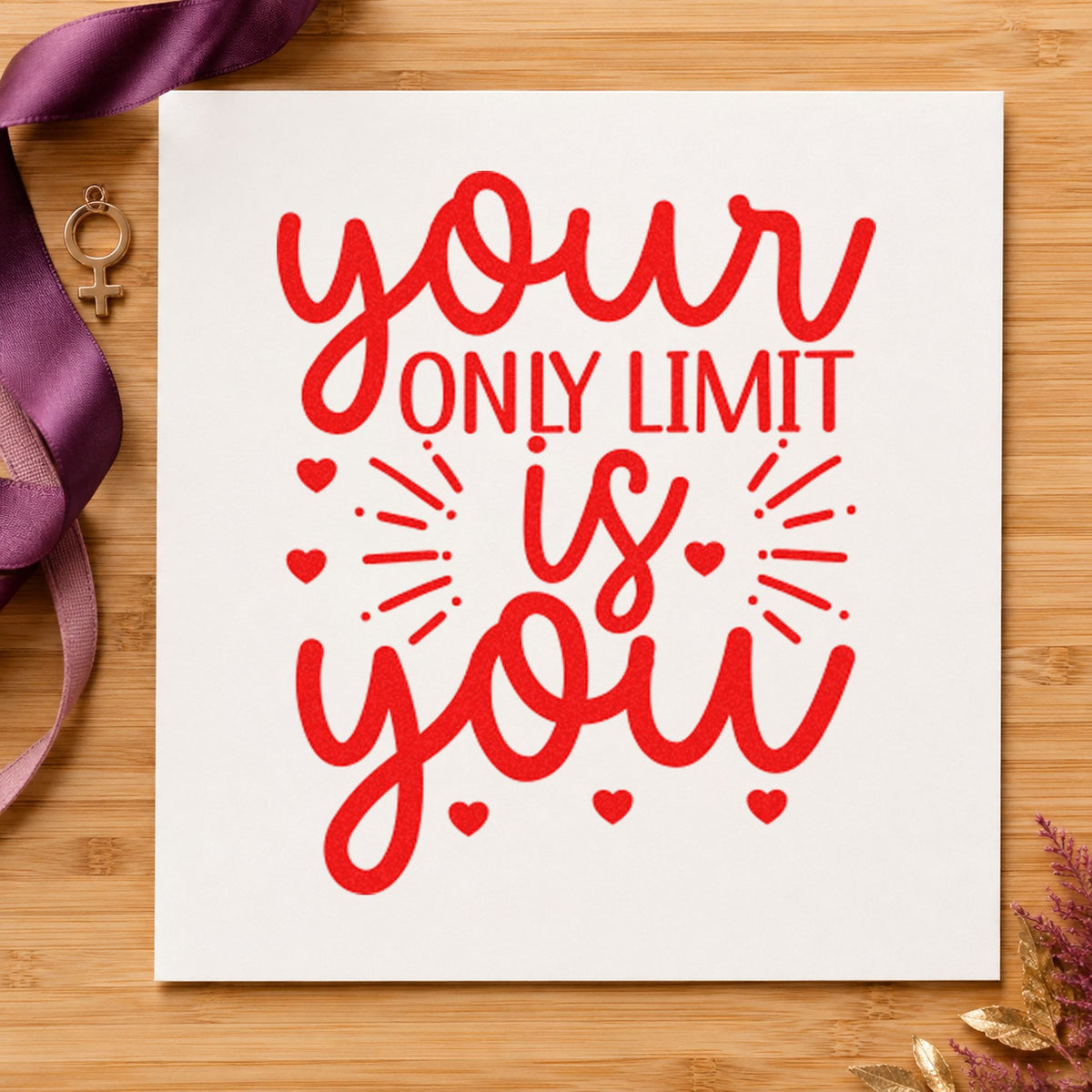 Your Only Limit Is You Rays Compact Pre-Inked Stamp – Slim in use 7