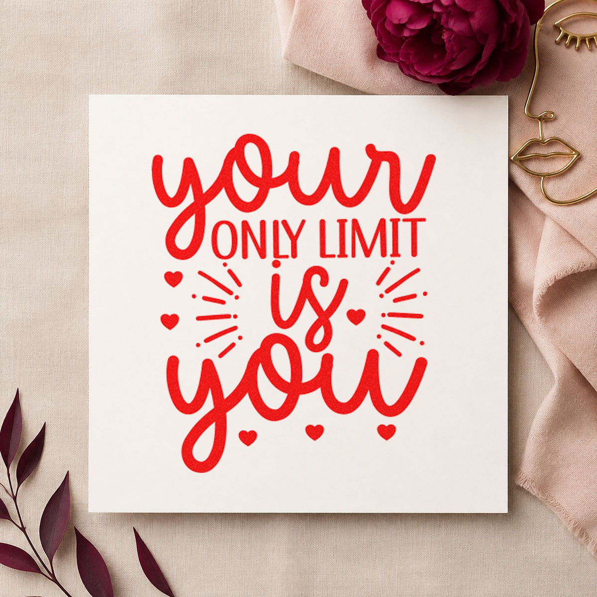 Your Only Limit Is You Rays Stamp – Wood Handle in use 8