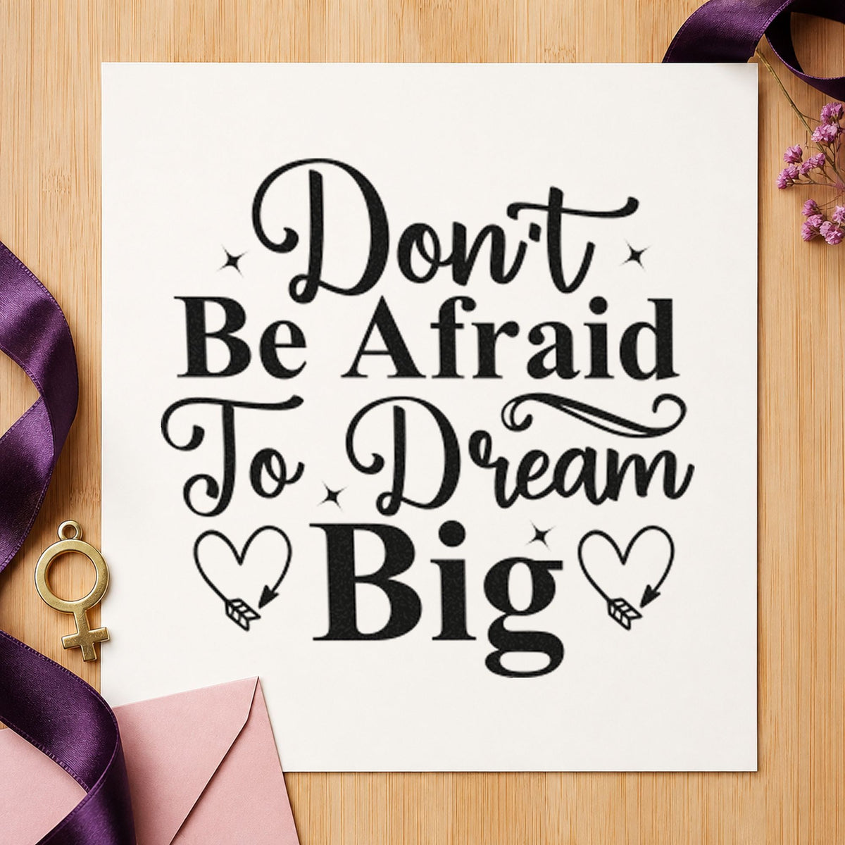 Don't Be Afraid Dream Big Stamp – Self-Inking in use 4