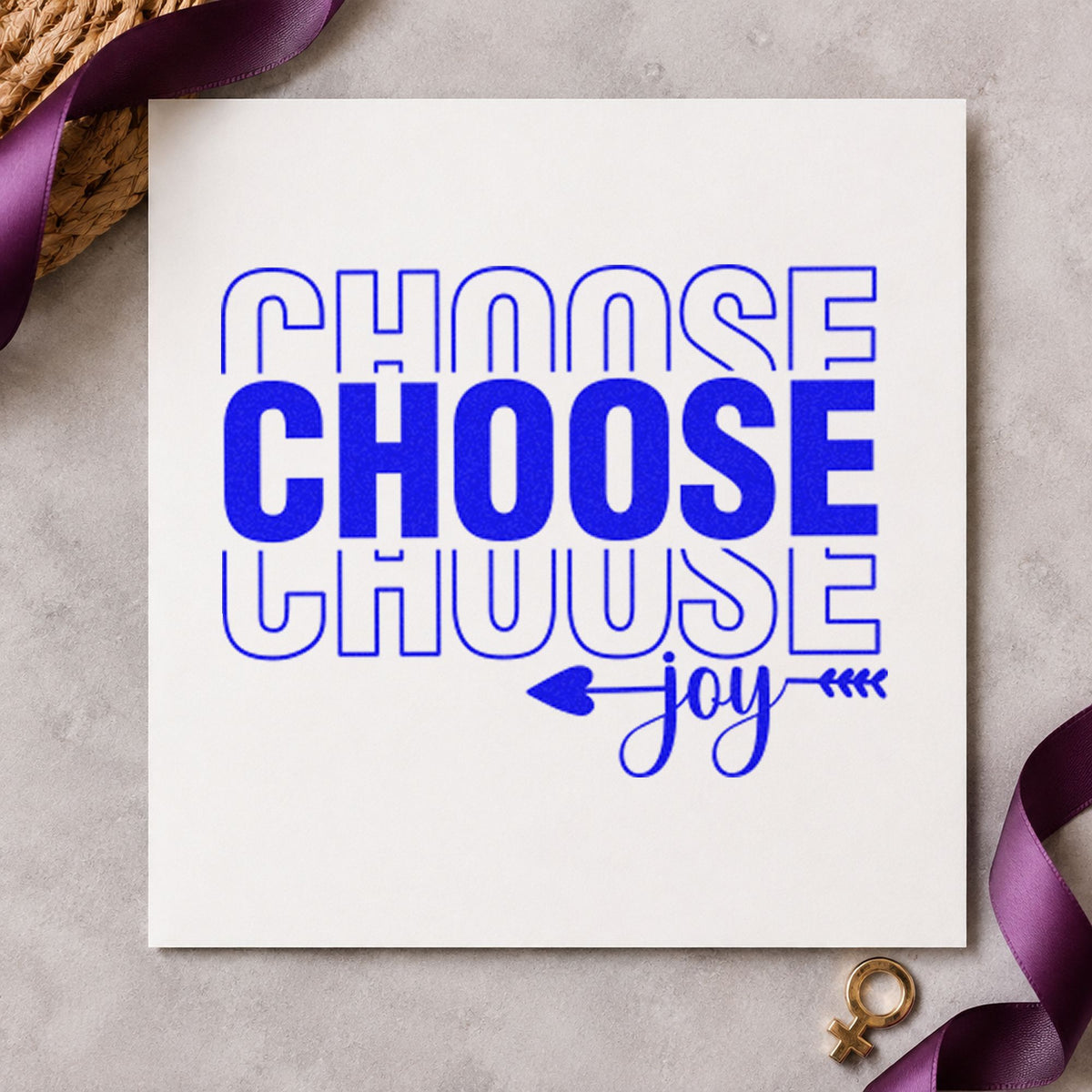 Choose Joy Repeated Lettering Stamp – Duo Hand in use 5