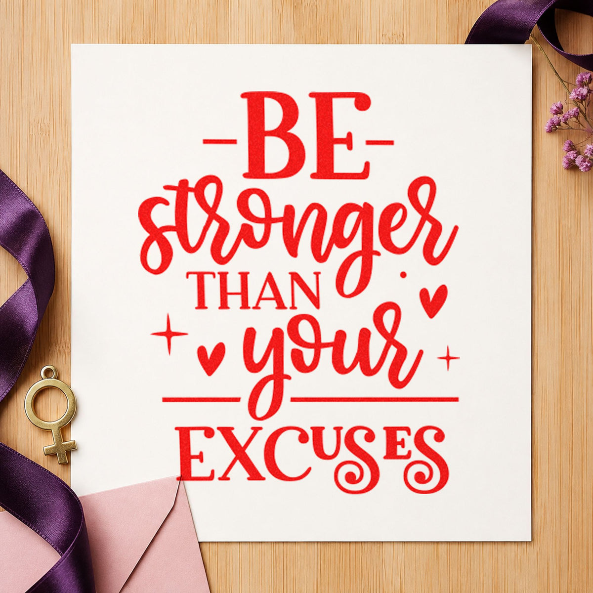 Stronger Than Your Excuses PSI Pre-Inked Stamp in use 7