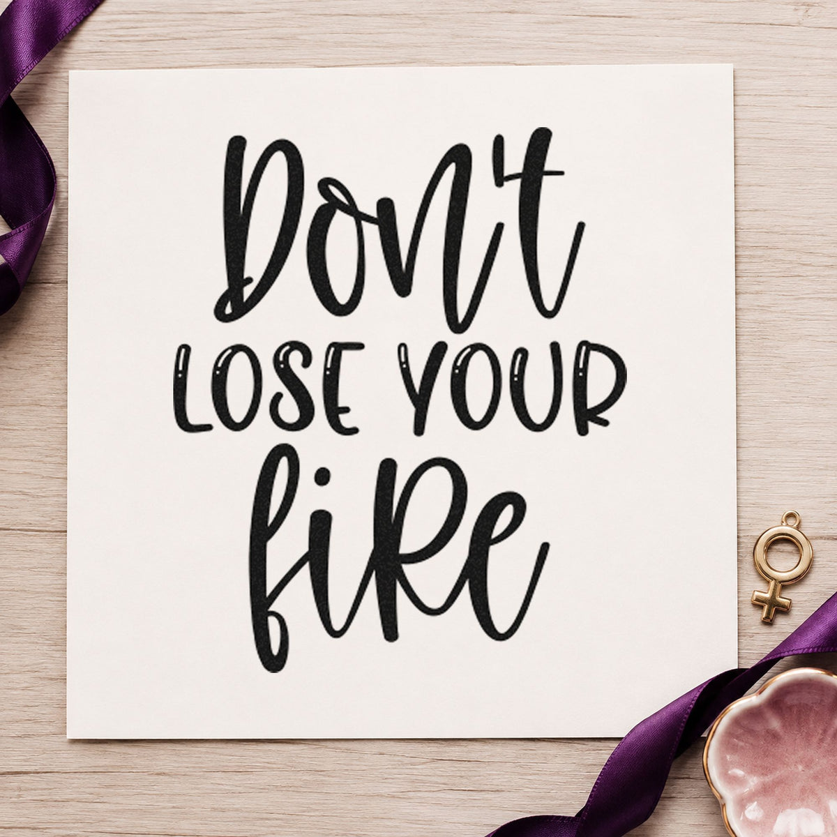 Do Not Lose Fire rubber stamp printed in black ink, ready for bold hand cards and similar paper crafts.